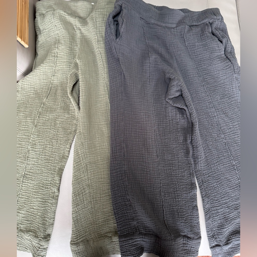 2 thick wide leg UpWest pants in size medium